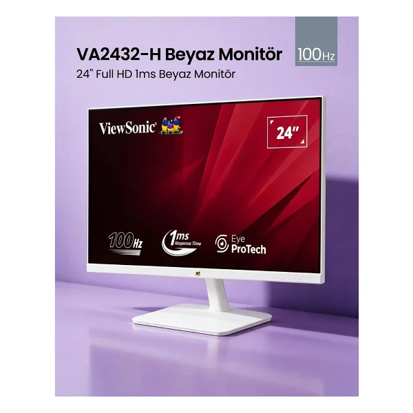 Viewsonic Va2432-H-W-2 24" 1 Ms Full HD Ips 100 Hz Monitör - Görsel 7