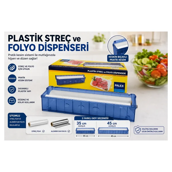 Palex S-45 Plastik Streç Ve Alüminyum Folyo Dispenseri 45cm - Görsel 3