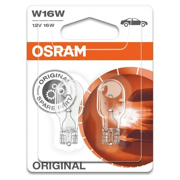 Osram T15 Orijinal 921-02b Osram Lamba W16w, Kuyruk Ampuller, 12v W2.1x9.5d - Görsel 2