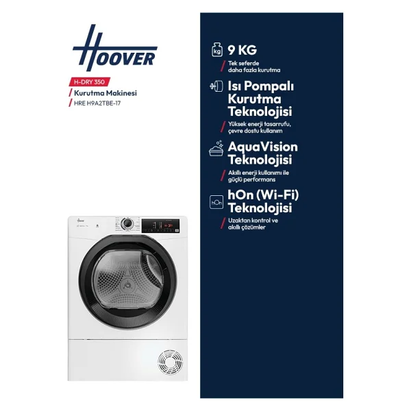 Hoover Hre-H9a2tbe-17 9 Kg Çamaşır Kurutma Makinesi - Görsel 5