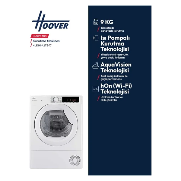 Hoover Hle H9a2te-17 9 Kg Çamaşır Kurutma Makinesi - Görsel 5