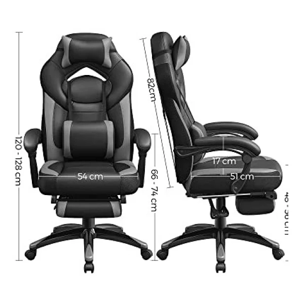 Songmıcs Yönetici Ofis Koltuğu, Ergonomik, Siyah, Gri Obg77bg - Görsel 4