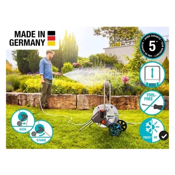 Gardena 18540 Aquaroll Metal Hortum Toplama Arabası - Görsel 3