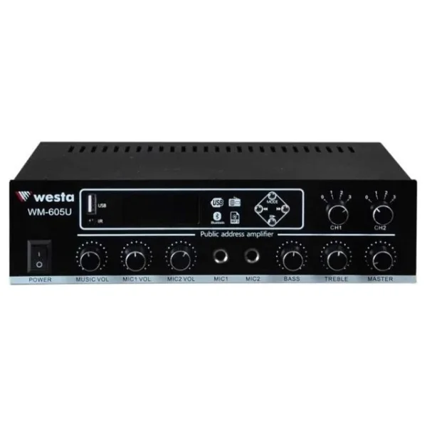 Westa Wm-605u 100 W Trafolu 2 Kanallı Mikser Amfi - Görsel 3