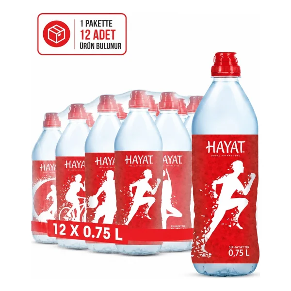 Hayat Sporcu Kapak Su 12x750 Ml - Görsel 9