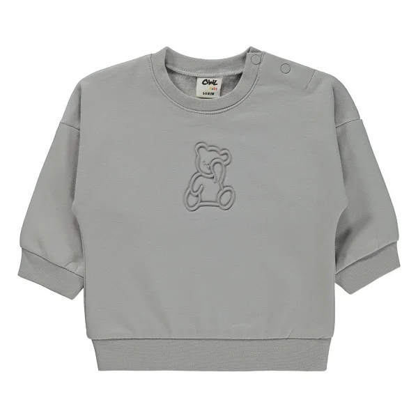 Civil Baby Teddy Baskılı 6-18 Ay Sweatshirt - Bej 6-9 Ay - Görsel 9