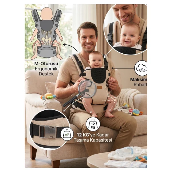Babymol Quatros Siyah Kanguru - Görsel 6
