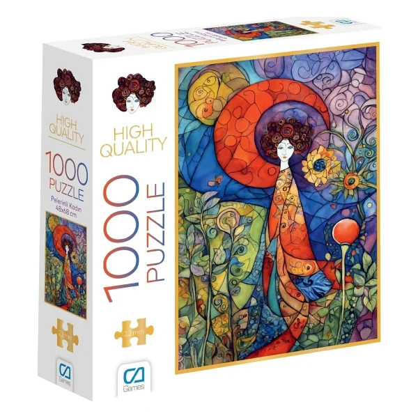 Ca Games Ca.7051 Pelerinli Kadın 1000 Parça Puzzle - Görsel 4