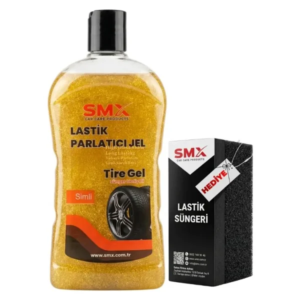 Smx Simli Jel Lastik Parlatıcı 500 Ml + Sünger Hediye - Görsel 2