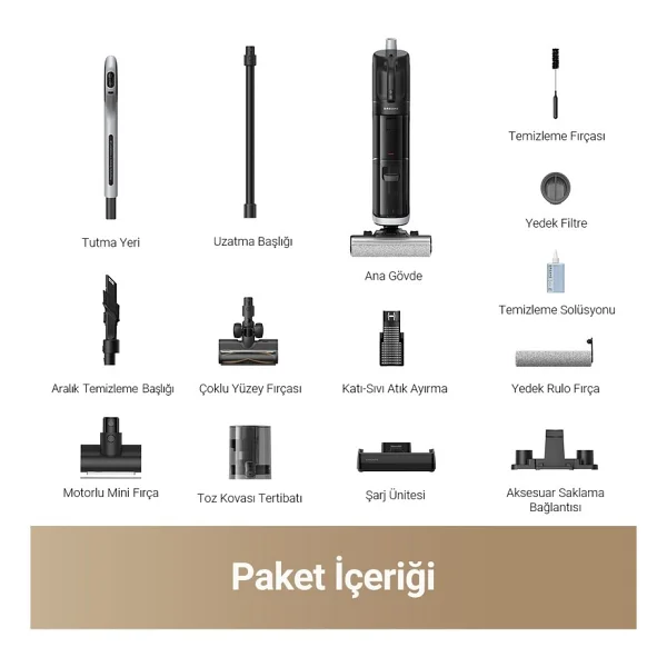 Dreame H14 Dual Akıllı Islak Kuru Şarjlı Dikey Süpürge - Görsel 8