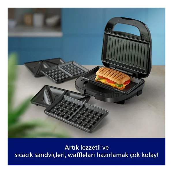 Philips 5000 Serisi Sandviç Makinesi - Siyah - Görsel 2
