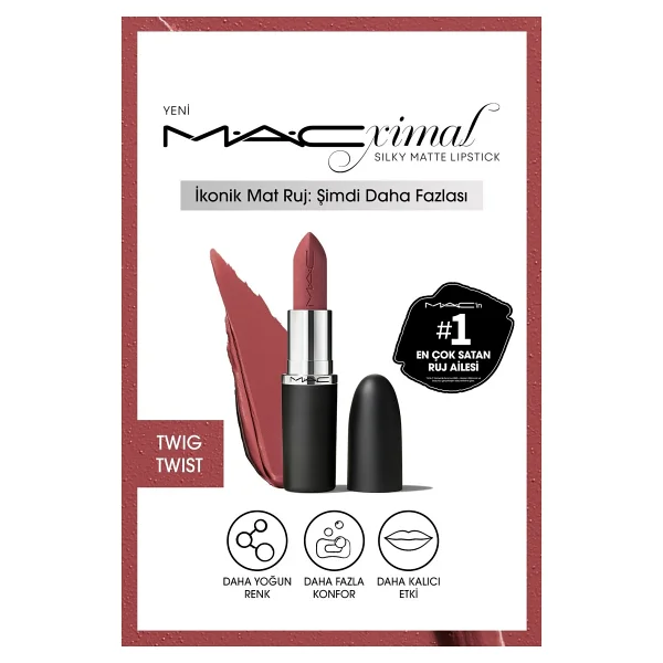 M.A.C Macximal Silky Matte Twig Twist Stick Ruj - Görsel 8