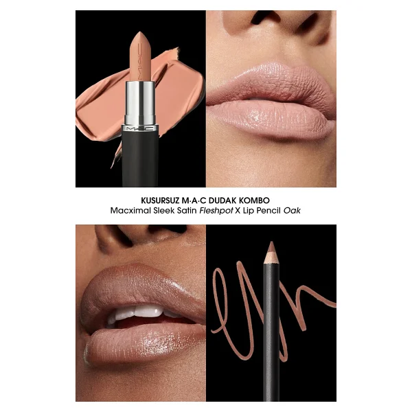 M.A.C Macximal Sleek Satin Fleshpot Ruj - Görsel 3