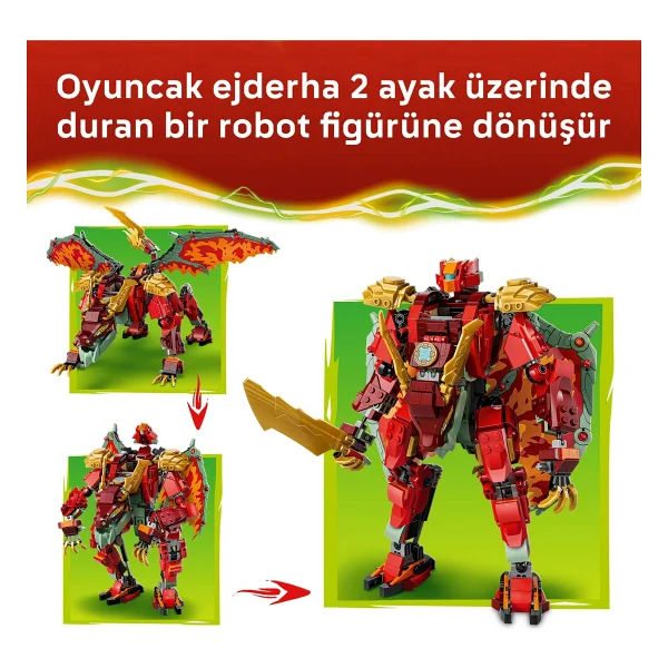 Lego 71868 Ninjago Wyldfyre'ın Dönüşen Ejderha Robotu - Görsel 6