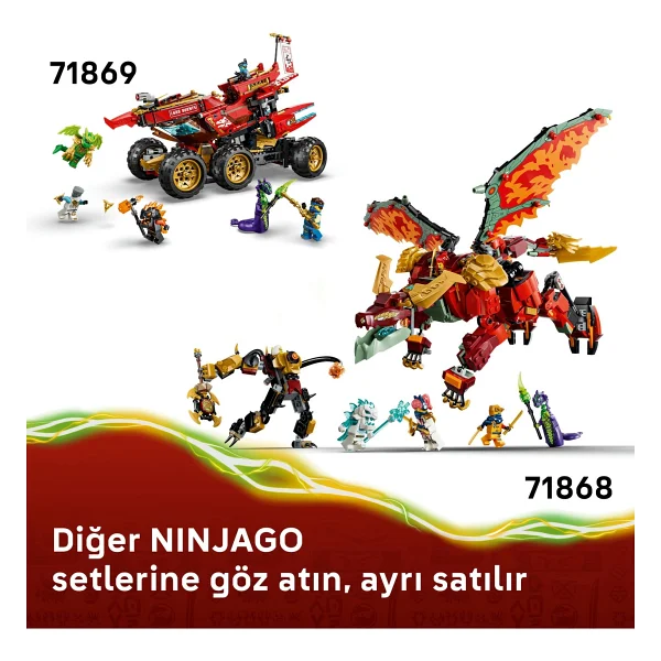 Lego 71868 Ninjago Wyldfyre'ın Dönüşen Ejderha Robotu - Görsel 10