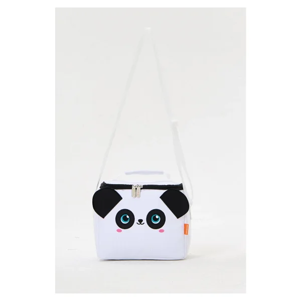 Roxbros Panda Figürlü Termal Beslenme Çantası Siyah Beyaz - Isı Yalıtımlı Kız & Erkek Çocuk Kreş Anaokulu İlkokul - Görsel 3