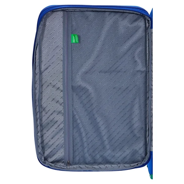 Benetton 14BNT2800-01 Kumaş Saks Mavisi Büyük Boy Valiz - Görsel 5