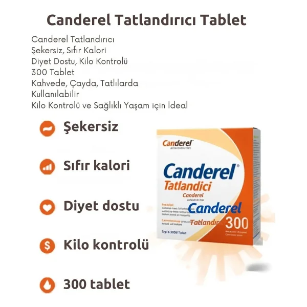 Canderel Tatlandırıcı 300 Tablet - Canderel Tatlandırıcı 100 Tablet - Görsel 3