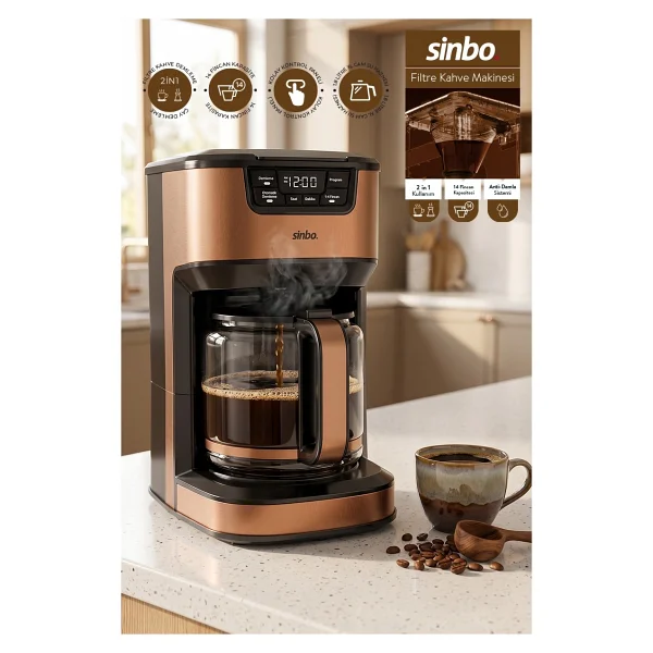 Sinbo Scm-9040 Bakır Filtre Kahve Makinesi - Görsel 6