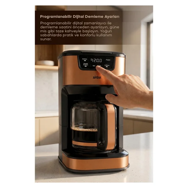 Sinbo Scm-9040 Bakır Filtre Kahve Makinesi - Görsel 3