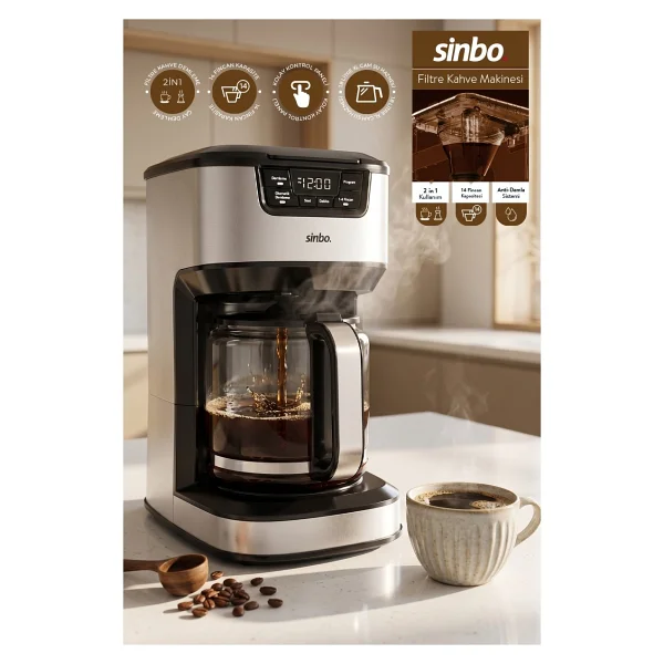 Sinbo Scm-9040 Bakır Filtre Kahve Makinesi - Görsel 7