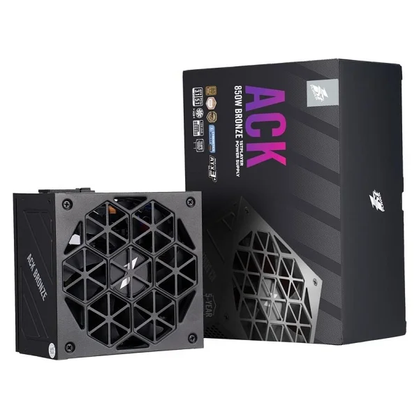 1st Player Ack 850w 80+ Bronze Aktif Pfc 14cm Fan 5 Yıl Garantili Siyah Güç Kaynağı - Görsel 2