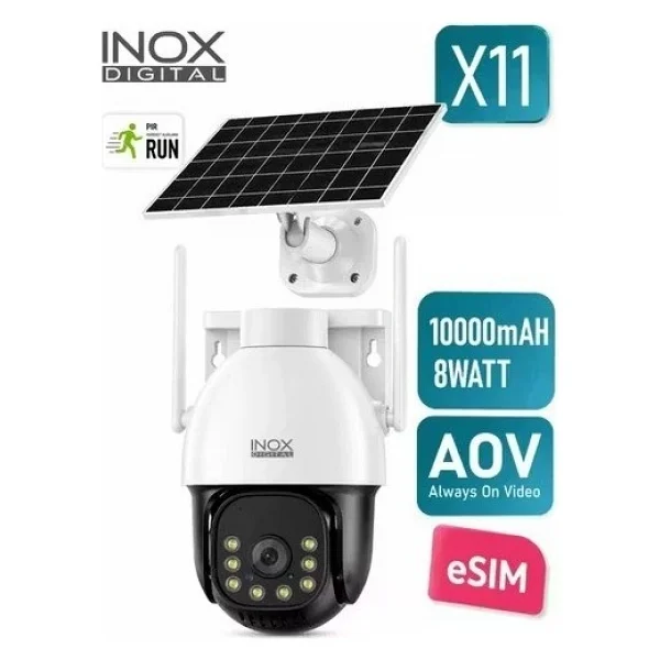 Inox Digital Inox-X11 2 Mp Solar Güneş Enerjili Gece Görüşlü Güvenlik Kamerası - Görsel 3