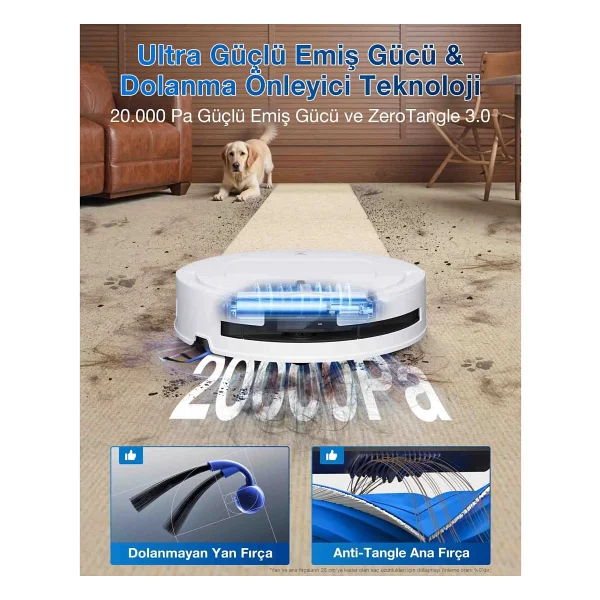 Ecovacs Deebot T80 Omni Çöp İstasyonlu Akıllı Robot Süpürge - Görsel 6