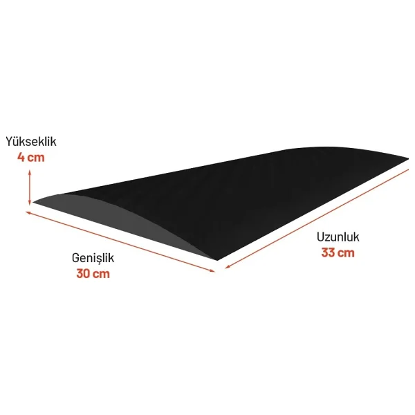 İleri Trafik Oval Plastik Yol Kasisi 30 X 33 X 4 Cm Siyah - Görsel 8