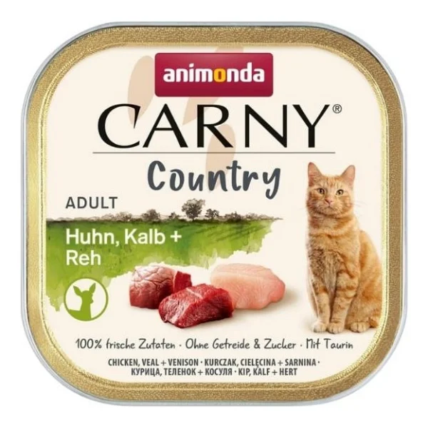Animonda Carny Country Tavuklu Dana Etli ve Geyik Etli 100 gr Yetişkin Konserve Kedi Maması - Görsel 3