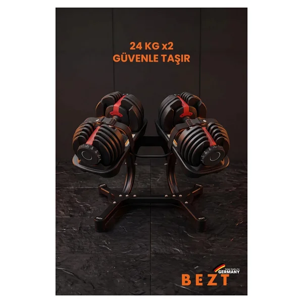 Bezt Pro Sports 24 Kg Ayarlanabilir Dambıl Standı - Görsel 5