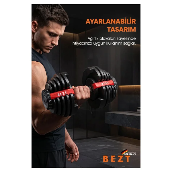 Bezt Pro Sports 40 Kg Ayarlanabilir Dambıl Seti - Görsel 4