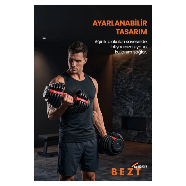 Bezt Pro Sports 40 Kg Ayarlanabilir Dambıl Seti 2'li - Görsel 4