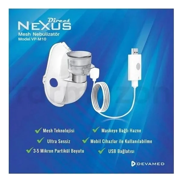 Direct Nexus Vp-M10 USB Portatif Mesh Nebulizatör - Görsel 2