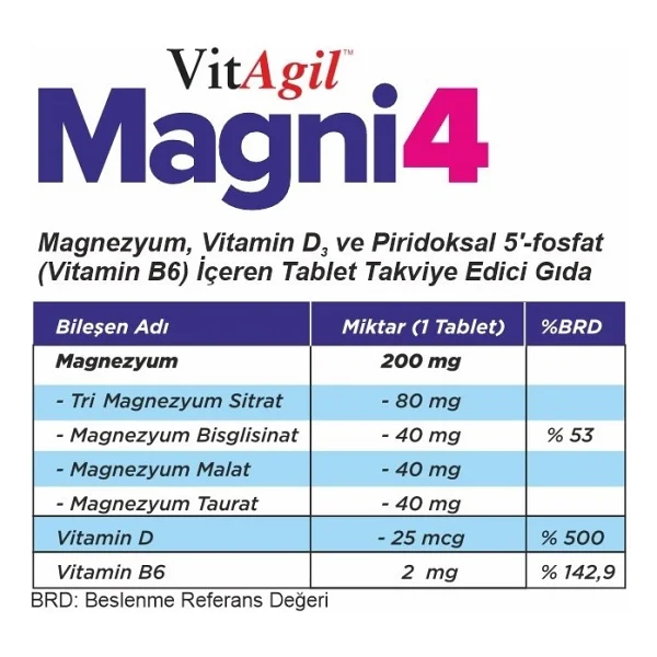 Vitagil Magni4 30 Tablet - Görsel 3
