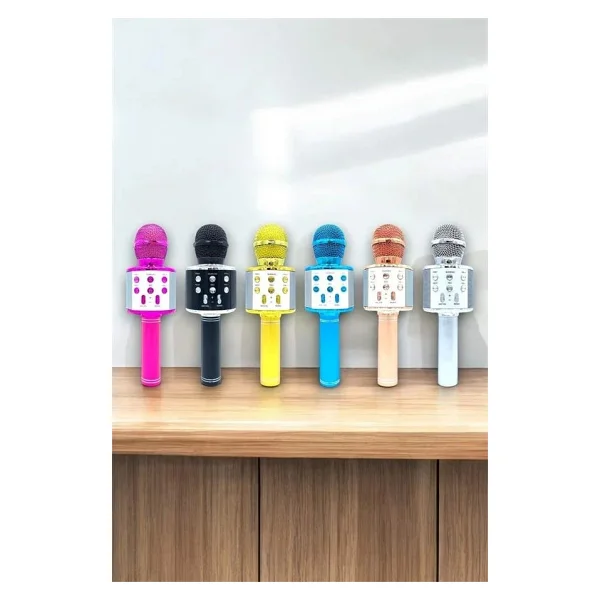 Taşınabilir Bluetooth Karaoke Mikrofon: Hafıza Kart Girişli, Etkileyici Performans - Renkli - Görsel 2