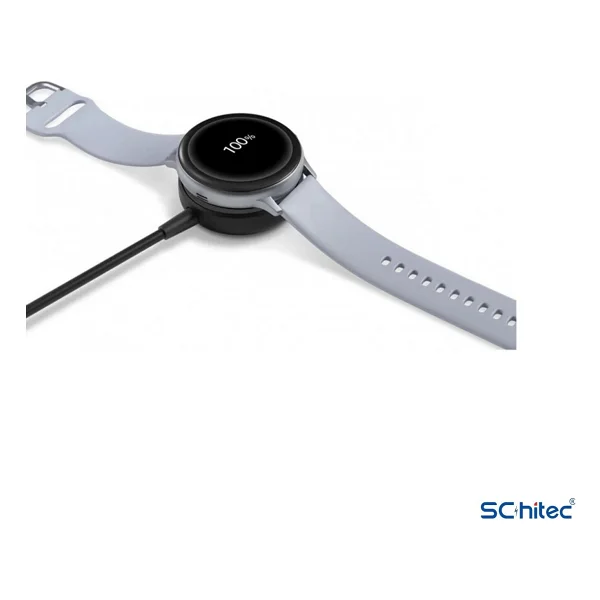 Schitec Samsung Watch 4/Watch 5/ Watch 6 Uyumlu Fast Wireless Charge Hızlı Kablosuz Akıllı Saat Şarj Cihazı - Siyah - Görsel 4