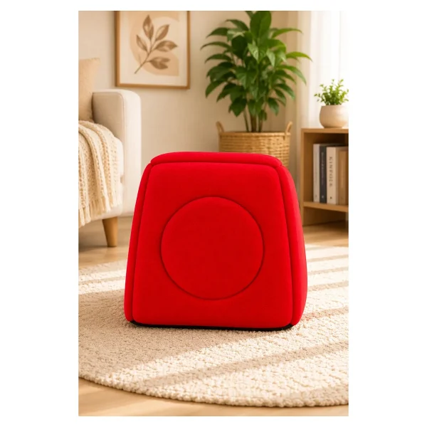 Nerotex Üç Fonksiyonlu Yıkanabilir 40x40 Cm Kırmızı Kedi Yatağı - Görsel 4