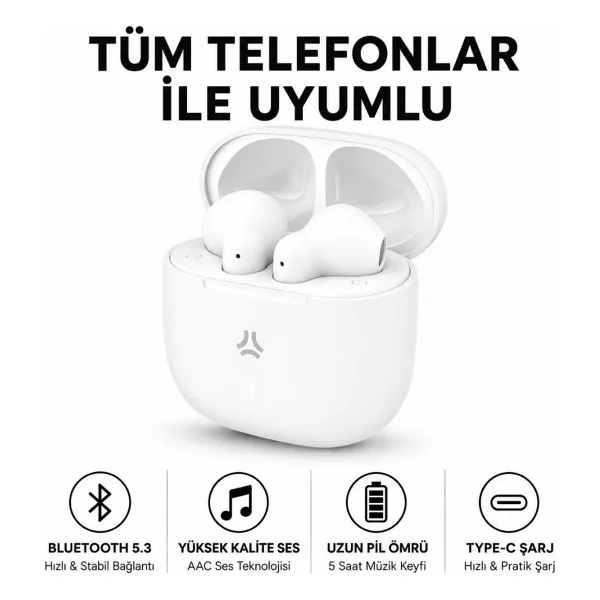 Celly BUZ2WH TWS Beyaz Kulak İçi Bluetooth Kulaklık - Görsel 5