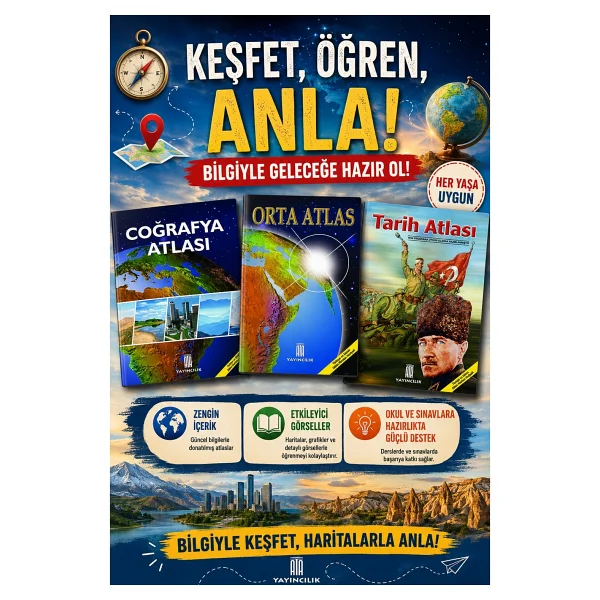 Coğrafya Atlası-Orta Atlas-Tarih Atlası - Görsel 5