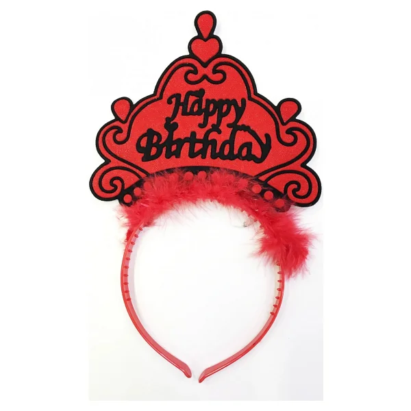 Happy Birthday Yazılı Neon Renk Taç 12 Adet - Görsel 7