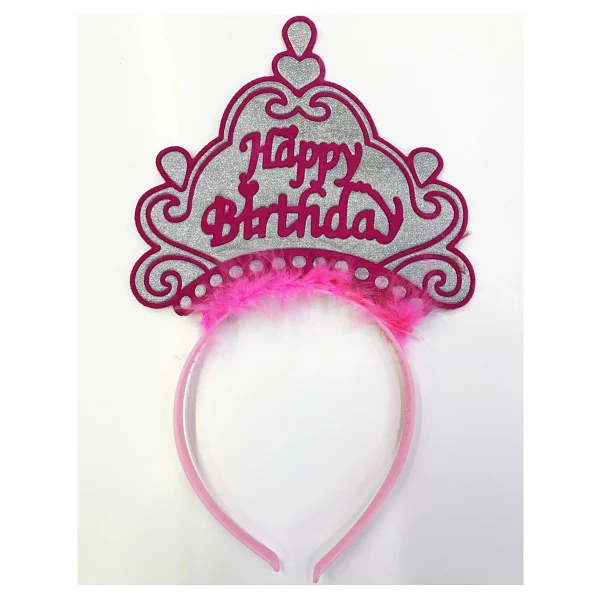 Happy Birthday Yazılı Neon Renk Taç 12 Adet - Görsel 10