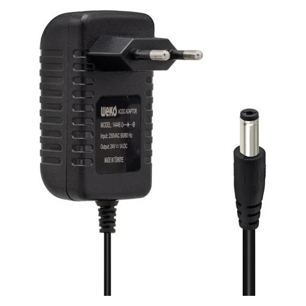 Weko 24 Volt 1 Amper 24 Watt Plastik Kasa Priz Tipi Adaptör (5.5x2.5 Uçlu) - Görsel 4