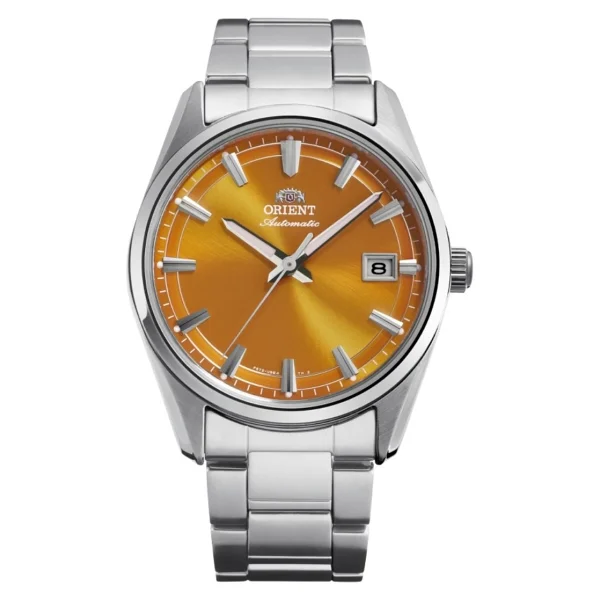 Orient Contemporary Stretto Ra-Ac0r08y30b Çelik Kordon Gümüş-Turuncu Erkek Kol Saati - Görsel 3