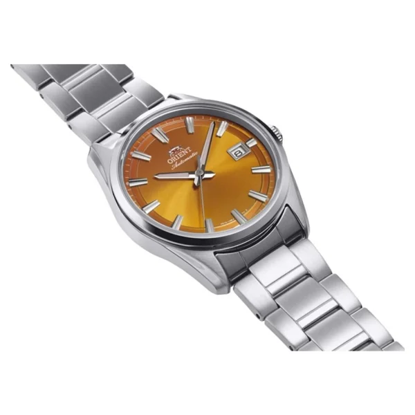 Orient Contemporary Stretto Ra-Ac0r08y30b Çelik Kordon Gümüş-Turuncu Erkek Kol Saati - Görsel 5