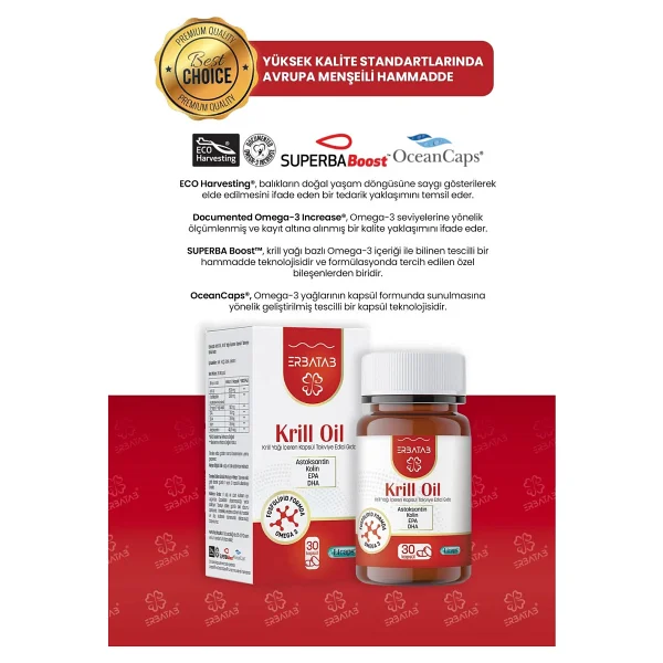 Erbatab Krill Oil 500 Mg 30 Kapsül - Görsel 10