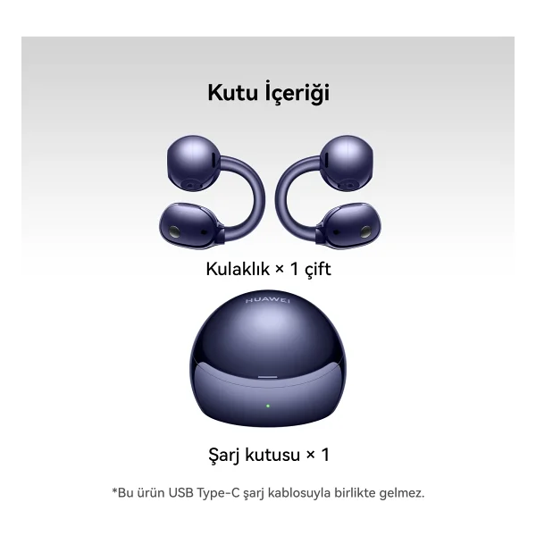 Huawei Freeclip 2 S TWS Mor Open Ear Bluetooth Kulaklık - Görsel 6