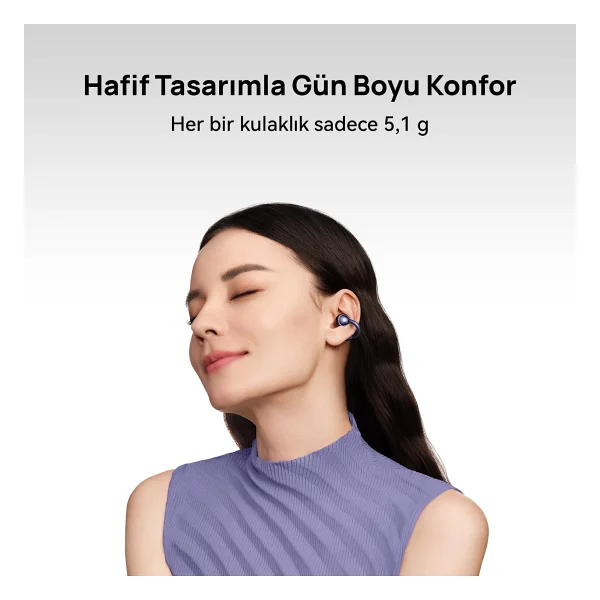 Huawei Freeclip 2 S TWS Mor Open Ear Bluetooth Kulaklık - Görsel 7