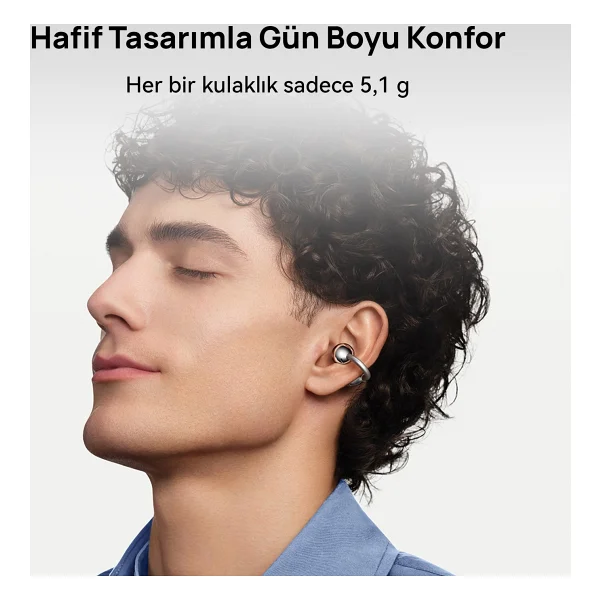 Huawei Freeclip 2 S TWS Gümüş Open Ear Bluetooth Kulaklık - Görsel 8