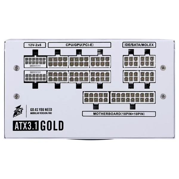 1st Player Ngdp 1200w 80+ Gold Atx3.1/Pcle 5.1 Japon Kapasitör Full Modüler Apfc 10 Yıl Garantili Be - Görsel 8